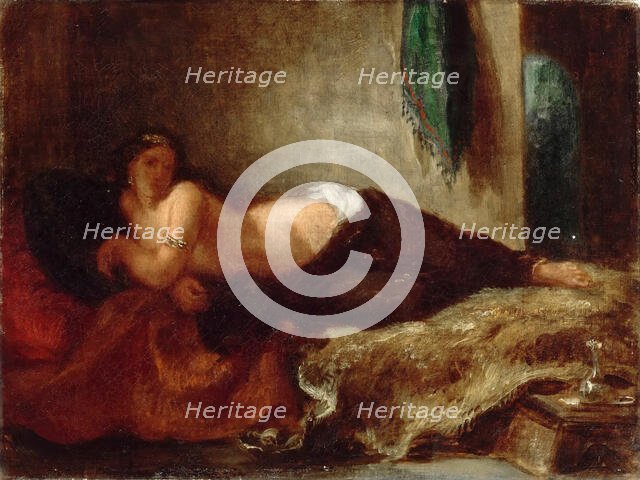 An odalisque, ca. 1849. Creator: Delacroix, Eugène (1798-1863).