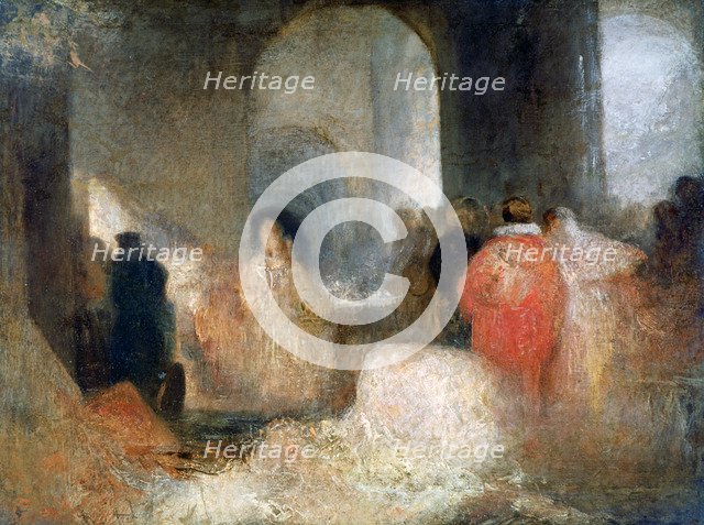 'Dinner in a Great Room with Figures in Costume', c1830-1835. Artist: JMW Turner