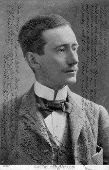 Guglielmo Marconi, Italian physicist and inventor, c1909. Artist: Unknown