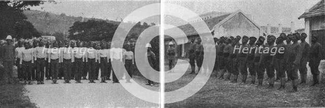 'Nos recrues d'asie, d'Afrique et d'oceanie; En Oceanie : les premiers tirailleurs indigenes...,1916 Creator: Unknown.