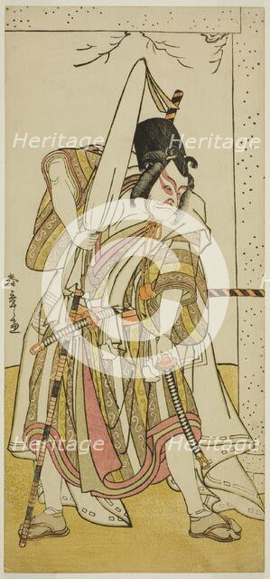 The Actor Ichikawa Ebizo III as Matsuo-maru in the Play Sugawara Denju Tenarai Kagami..., c. 1776. Creator: Shunsho.