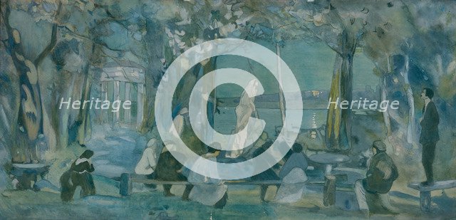 Stage design for the play The Seagull by A. Chekhov, 1898. Artist: Simov, Viktor Andreyevich (1858-1935)