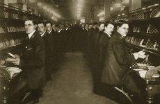 Thumbnail image of Staff sorting letters at the Post Office, Mount Pleasant, London, 20th century. Artist: Unknown