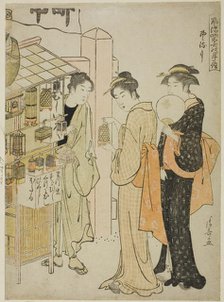 The Sixth Month (Kazemachizuki), from the series "Fashionable Monthly Visits to Sacred..., c. 1784. Creator: Torii Kiyonaga.