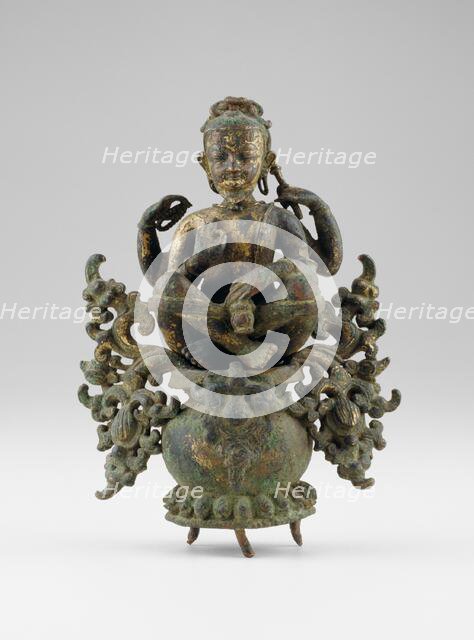 The Sage Agastya Seated in Meditation on his Water Pot (Kumbha), 15th century. Creator: Unknown.