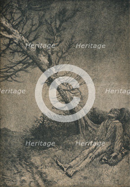 'The Dying Vagabond', 1875. Artist: Alphonse Legros.