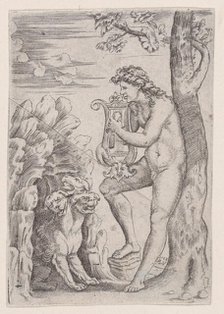 Orpheus, dated 1528. Creator: Agostino Veneziano.