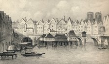 'The Pont Notre-Dame in 1560', 1915.  Artist: Unknown.