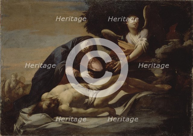 The Lamentation over Christ, Mid of 17th cen.. Artist: Stanzione, Massimo (ca. 1585-ca. 1658)