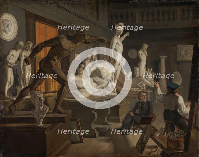 Scene from the Academy in Copenhagen, 1827 or 1828. Creator: Knud Baade.