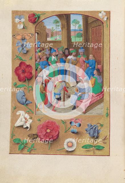 Hours of Queen Isabella the Catholic, Queen of Spain: Fol. 195v, St. Suzanne, c. 1500. Creator: Master of the First Prayerbook of Maximillian (Flemish, c. 1444-1519); Associates, and.