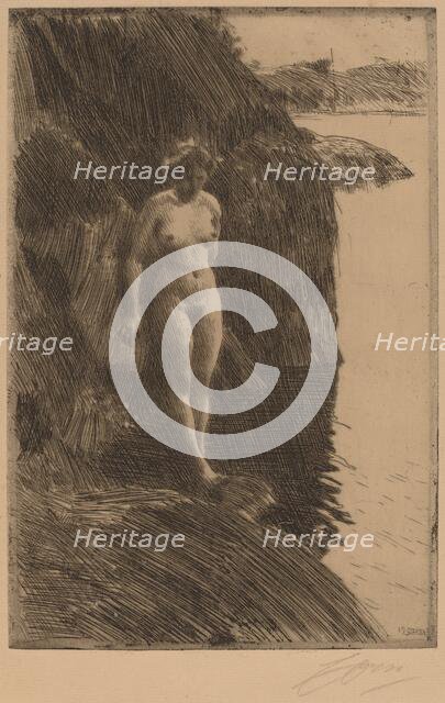 Precipice, 1909. Creator: Anders Leonard Zorn.