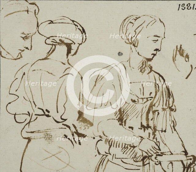 Two studies of one woman. Creator: Rembrandt Harmensz van Rijn.