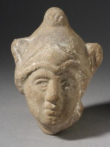 Head with Phrygian Helmet, Ptolemaic Period-Roman Period (332 BCE-337 CE). Creator: Unknown.
