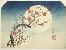A Red Plum Branch against the Summer Moon, c. mid-1840s. Creator: Ando Hiroshige.