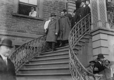 Dr. F.F. Friedmann leaving hospital, 1913. Creator: Bain News Service.