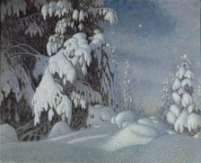 Winter Moonlight, 1895. Artist: Fjaestad, Gustaf (1868-1948)