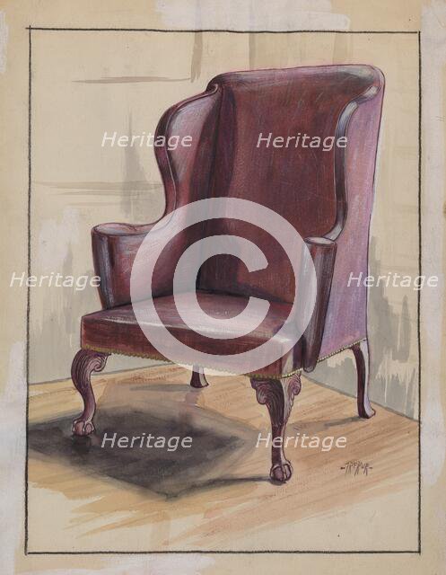 Wing Chair, c. 1936. Creator: Michael Trekur.