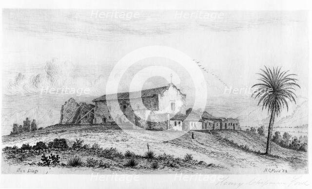 Mission San Diego, Published in 1883. Creator: Henry Chapman Ford.