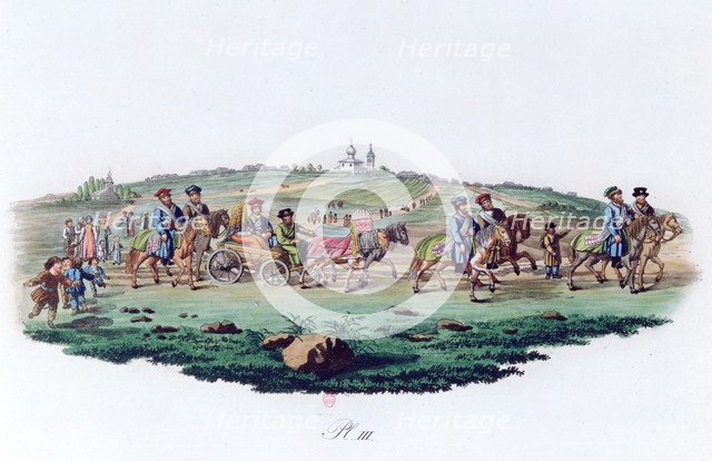 'Wedding Procession', Russia, 1820. Artist: Unknown