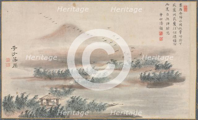 One of Eight Views of Xiao and Xiang Rivers, 1788. Creator: Tani Bunch? (Japanese, 1763-1841).