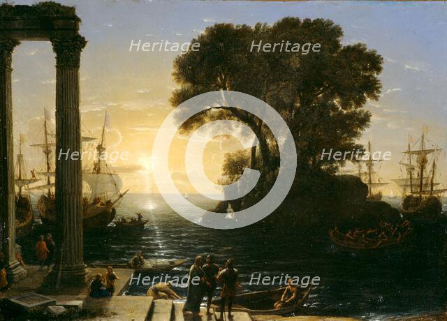 Coastal Scene with the Embarkation of Saint Paul, 1655. Creator: Claude Lorrain.