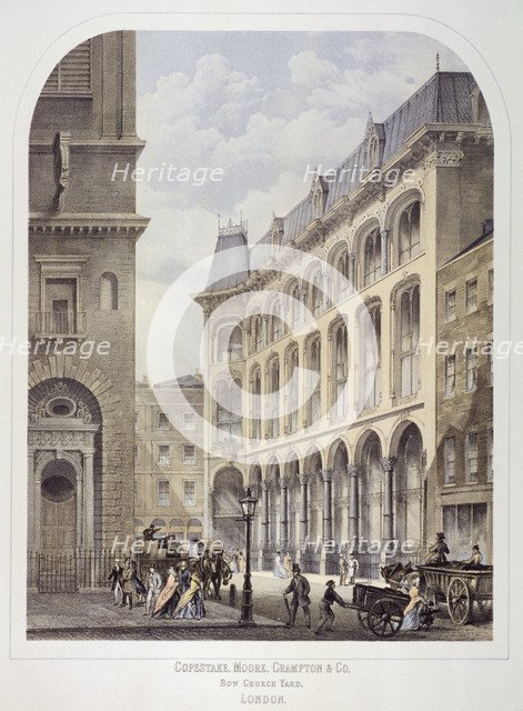 Bow Churchyard, London, c1860. Artist: Andrew Maclure