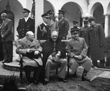 Conference of the Allied leaders, Yalta, Crimea, USSR, February 1945. Artist: Anon