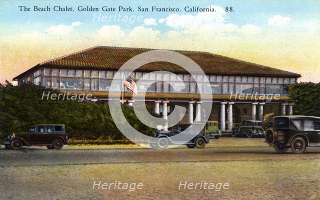 The Beach Chalet, Golden Gate Park, San Francisco, California, USA, 1926. Artist: Unknown