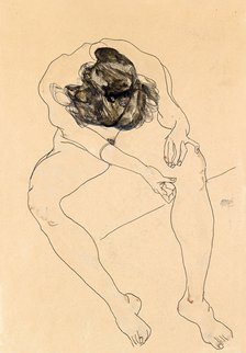 Seated female nude, 1912. Artist: Schiele, Egon (1890–1918)