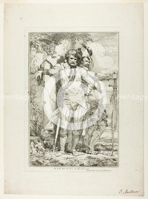 Banditti on the Lookout, 1778. Creator: John Hamilton Mortimer.