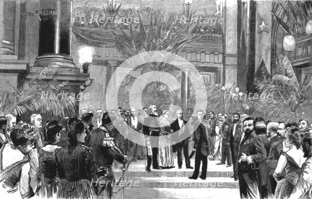 ''Homage to Stanley; Fete given in Honour of the Explorer at the Bourse, Brussels', 1890. Creator: Unknown.