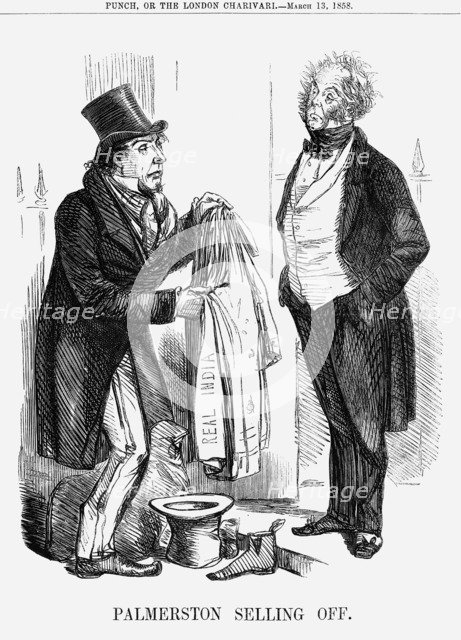 'Palmerston selling off', 1858. Artist: Unknown