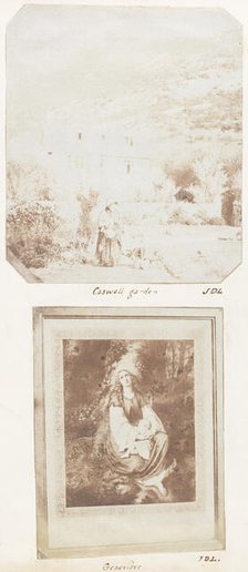 Caswell Garden; Geneviève, 1853-56. Creator: John Dillwyn Llewelyn.