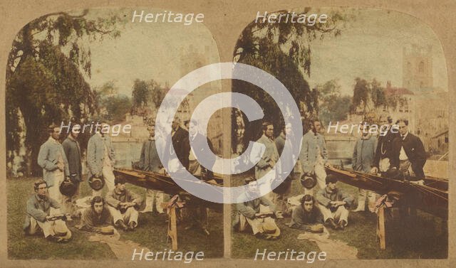 The Exeter College Boat Club Crew. Henley Regatta. 1858. Creator: SE Poulton.