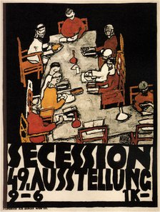 Poster for the Vienna Secession 49th Exhibition, 1918. Artist: Schiele, Egon (1890–1918)