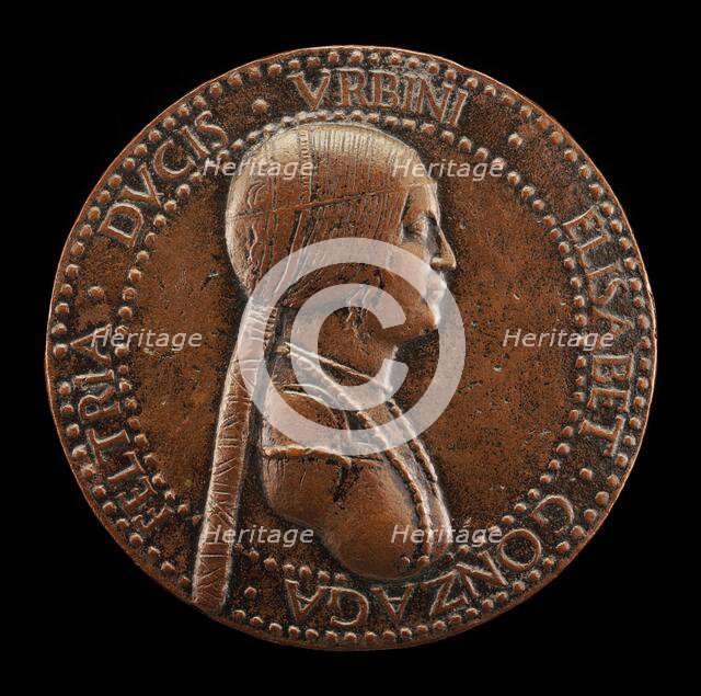 Elisabetta Gonzaga, died 1526, Duchess of Urbino, Wife of Guidobaldo I 1489..., probably after 1502. Creator: Adriano Fiorentino.