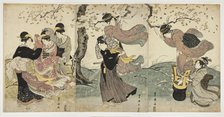 Flowers in the Wind, c. 1797-1800. Artist: Toyokuni, Utagawa (1769-1825)