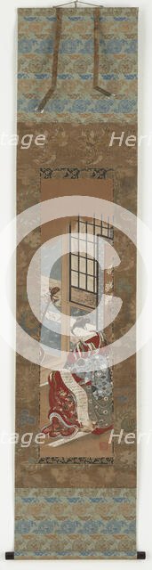 A yujo reading, 1615-1868. Creator: Unknown.