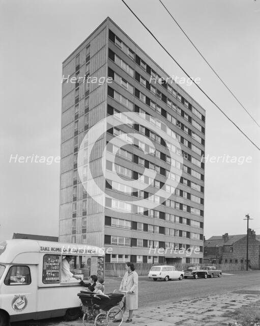 Hornchurch Court, Bonsall Street, Hulme, Manchester, 12/08/1965. Creator: John Laing plc.