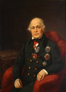 Portrait of Count Dmitry Nikolayevich Bludov (1785-1864), Mid of the 19th cen.. Artist: Anonymous  