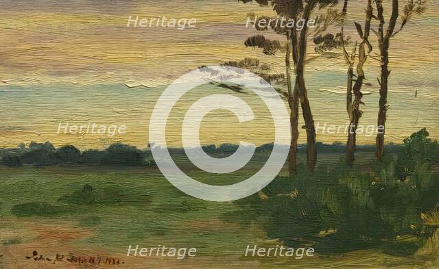Landscape with Trees, 1923. Creator: John Mitchell.
