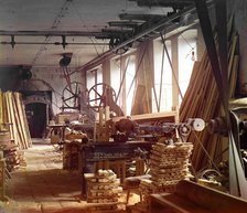 Joining shop for the production of scabbards at the Zlatoust plant, 1910. Creator: Sergey Mikhaylovich Prokudin-Gorsky.