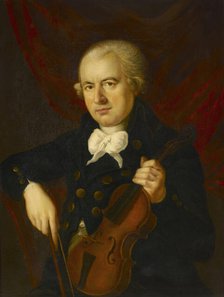 Portrait of the composer Wilhelm Cramer (1746-1799). Creator: Hickel, Anton (1745-1798).