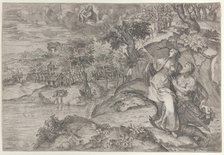 Augustus and the Tiburtine Sibyl, 1557-86. Creator: Marco Angolo del Moro.
