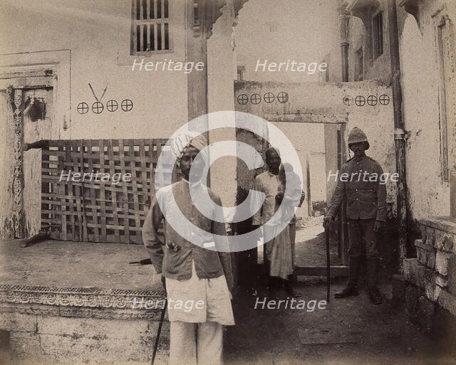 Man in turban in Old Town, Karachi, India, 1897. Creator: Unknown.