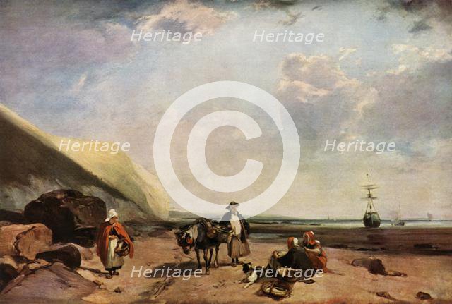 'Fisherfolk on the Coast of Normandy, France', c1824, (1934).  Creator: Richard Parkes Bonington.