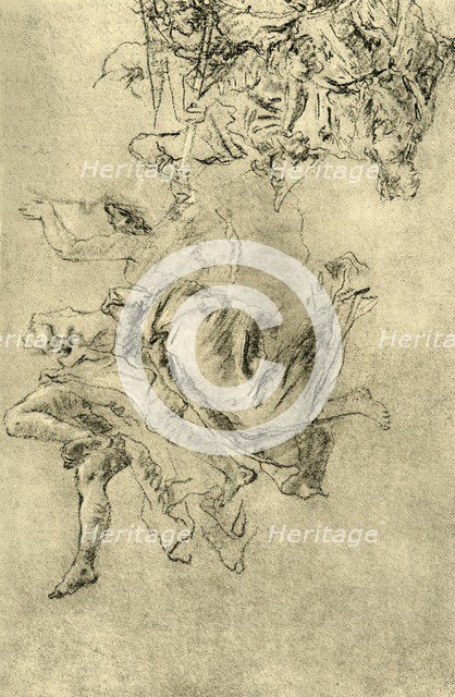 'Hovering Geniuses', 1752-1753, (1928). Artist: Giovanni Battista Tiepolo.