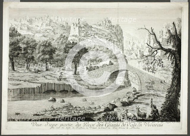 View of Part of the Pathway of the Giants of Vals in Vivarais, c. 1778. Creator: Arnault Éloi Gautier D’Agoty.
