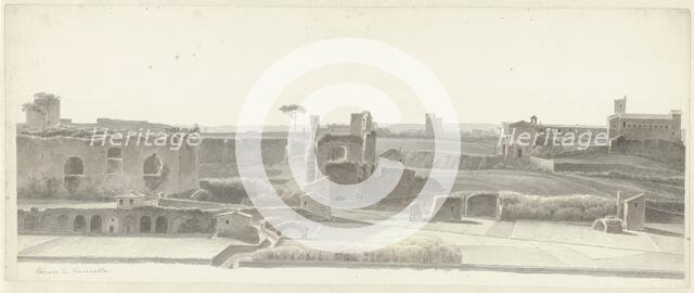 The Baths of Caracalla and Three Capitals from the Villa Mattei in Rome, c.1809-c.1812. Creator: Josephus Augustus Knip.